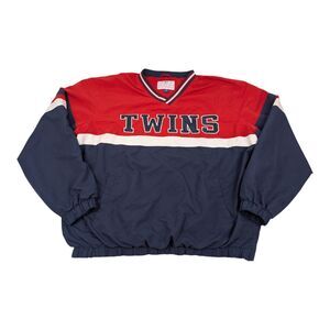 Minnesota Twins MLB Baseball Logo Red White & Blue XL Pullover Jacket Lined